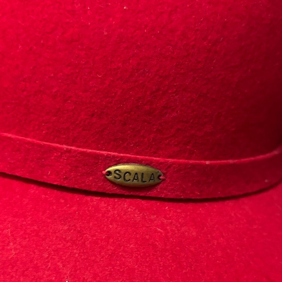 Scala Vibrant Red Wool Women's Hat - Picture 3 of 10